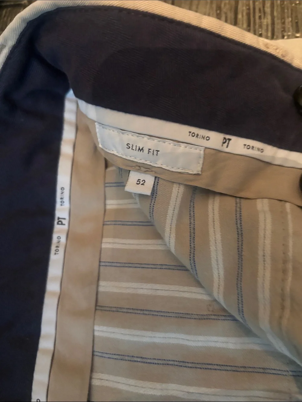 PT Torino Men's Beige Cotton /Linen Chinos
